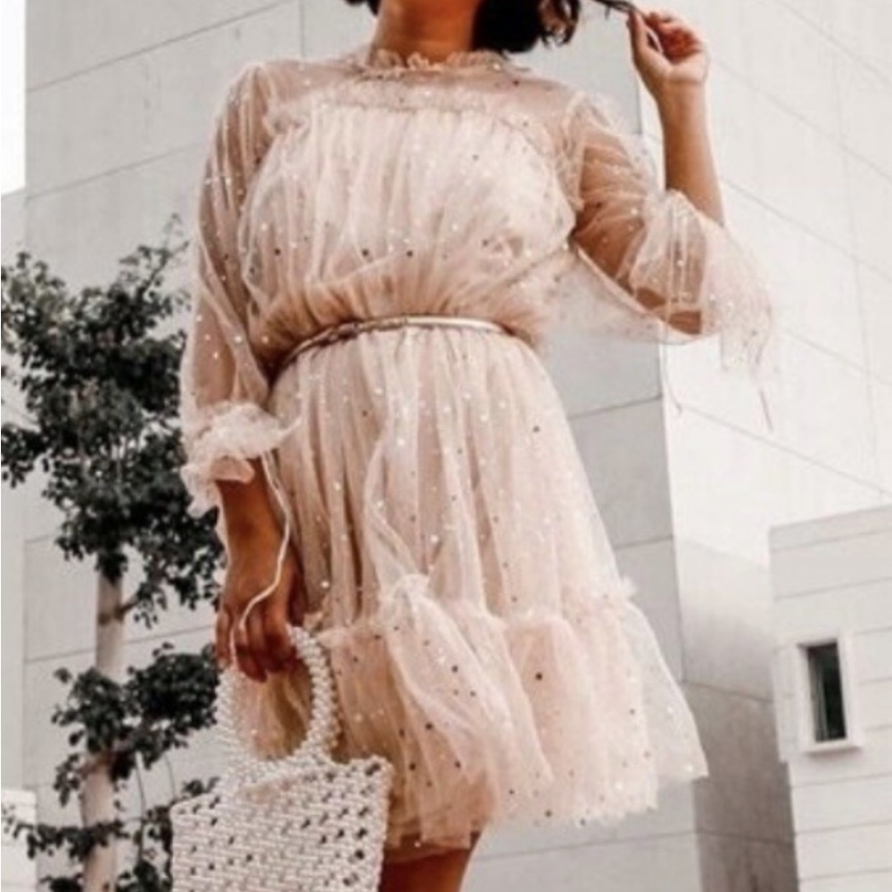 Glitsy Star Mini Tulle Dress